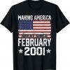 February 2001 American Flag 21st Birthday 21 Years Old Classic Shirt
