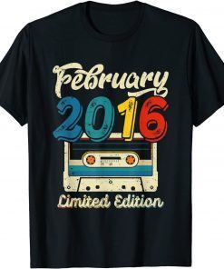 February 2016 Cassette Tape 6th Birthday Decorations Gift T-Shirt