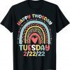 February 2nd 2022 2-22-22 School Rainbow Happy Twosday 2022 Classic Shirt
