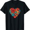 Flowers In The Shape Of A Valentines Day Heart Classic Shirt