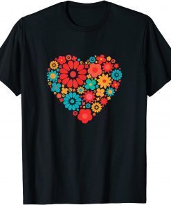 Flowers In The Shape Of A Valentines Day Heart Classic Shirt