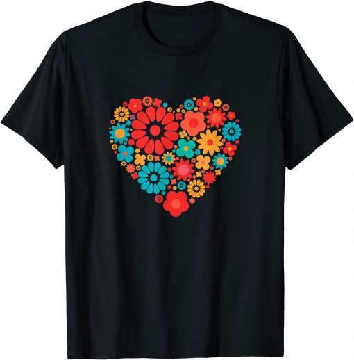 Flowers In The Shape Of A Valentines Day Heart Classic Shirt