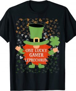 Gamer St Patrick's Day Lucky Gnome Family Matching Classic Shirt