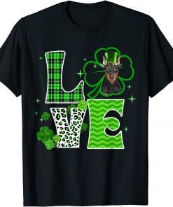 German Pinscher Shamrock Lucky Clover Irish St Patricks Day T-Shirt