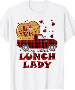 Gnome Vintage Truck Love Being Lunch Lady Valentines Day Classic Shirt
