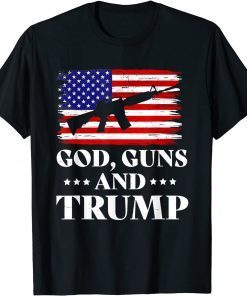 God Guns And Trump - Donald Trump For President Usa Flag Classic Shirt