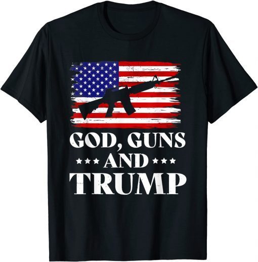 God Guns And Trump - Donald Trump For President Usa Flag Classic Shirt