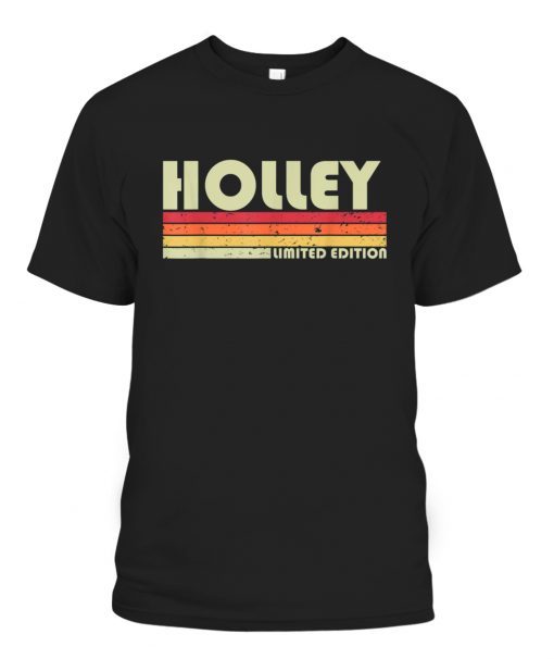 HOLLEY Surname Retro Vintage 80s 90s Birthday Reunion Unisex Shirt