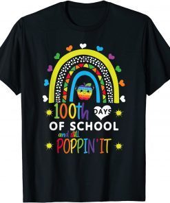 Happy 100 Days Of School And Cool Poppin 100th Day Pop it T-Shirt