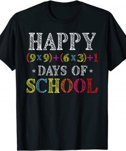 Happy 100 Days Of School Math Formula 100th Day Teacher T-Shirt