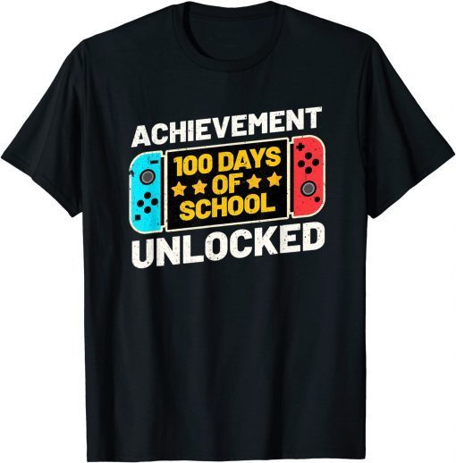 Happy 100th Day Of School Achievement Unlocked Video Game Official Shirt