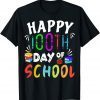 Happy 100th Day Of School Student And Teacher Books Classic Shirt