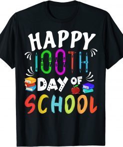 Happy 100th Day Of School Student And Teacher Books Classic Shirt