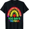 Happy 100th Day Of School Teacher 100 Days Rainbow Unisex Shirt