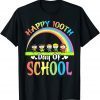 Happy 100th Day Of School Teacher 100 Days Smarter Rainbow Classic Shirt