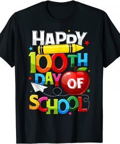 Happy 100th Day Of School Teacher Rainbow - 100 Days Smarter Unisex Shirt