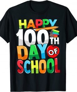 Happy 100th Day of School Teacher Kids Child Happy 100 Days T-Shirt