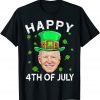 Happy 4th Of July Joe Biden Lucky Shamrock St Patrick's Day Classic Shirt