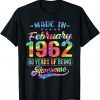 Happy 60th Birthday Decoration Made In February 1962 Classic T-Shirt