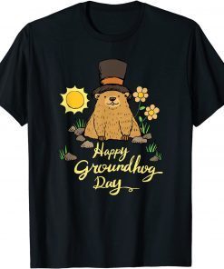 Happy Groundhog Day 2nd February Celebration Cute Woodchuck Classic T-Shirt