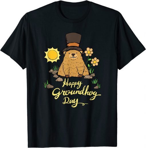 Happy Groundhog Day 2nd February Celebration Cute Woodchuck Classic T-Shirt