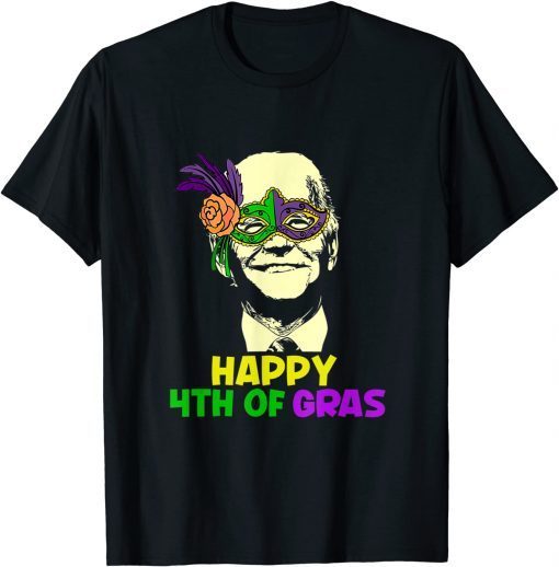 Happy Mardi Gras Joe Biden Sarcastic 4th Of July Unisex Shirt