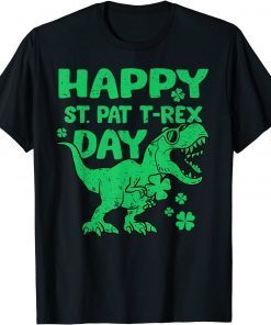 Happy St Pat T-Rex Dinosaur St Patricks Day Classic Shirt