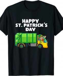 Happy St Patricks Day Leprechaun Garbage Truck Classic Shirt