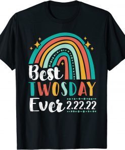 Happy Twosday 2022 Blue Rainbow Twos Day 2-22-22 Limited Shirt