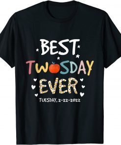 Happy Twosday 2022 Leopard Best Twos Day Ever 2-22-22 Gift Shirt