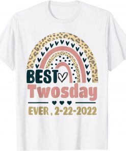 Happy Twosday 2022 Shirt Pink Leopard Twos Day 2-22-22 Gift Shirt