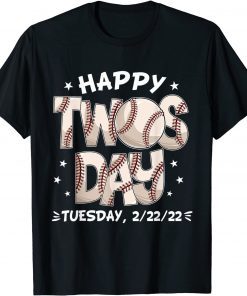 Happy Twosday Tuesday 2-22-22 Baseball February 22nd 2022 Gift Shirt