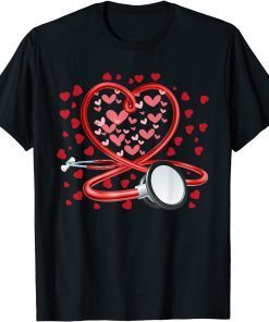 Heart Stethoscope Nurse Cute Love Nursing Valentines Day Unisex Shirt