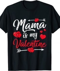 Hearts Mama Is My Valentines Day Mothers Day Classic Shirt