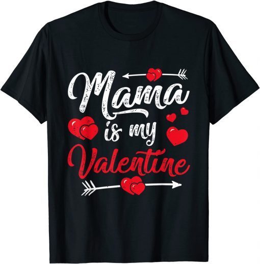 Hearts Mama Is My Valentines Day Mothers Day Classic Shirt