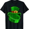 Hockey Lover St Patricks Day Ball Leprechaun Hat Gift Shirt