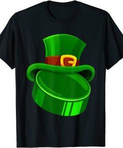 Hockey Lover St Patricks Day Ball Leprechaun Hat Gift Shirt