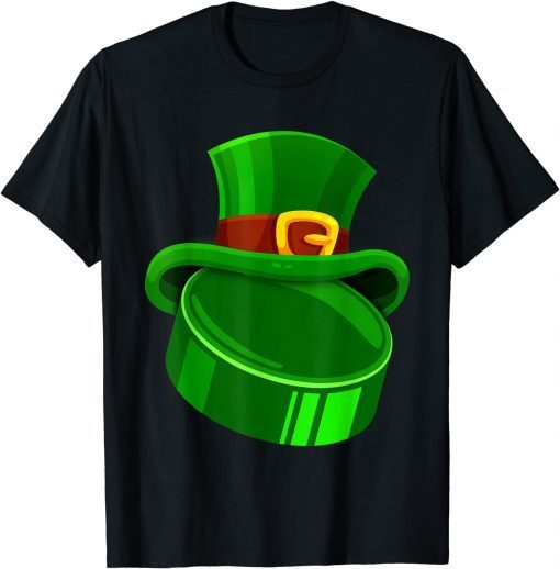 Hockey Lover St Patricks Day Ball Leprechaun Hat Gift Shirt