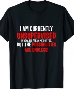 I Am Currently Unsupervised Valentines Day Unisex Shirt