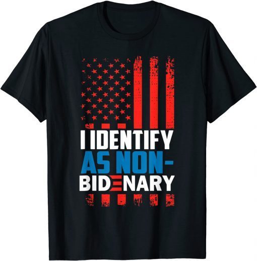 I Identify As Non-Bidenary US Flag Unisex Shirt