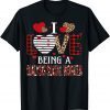 I Love Being A Dialysis Social Worker Red Plaid Valentines Classic T-Shirt