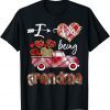 I Love Being Grandma Red Plaid Truck Hearts Valentine's Day Unisex Shirt