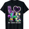 I Love Mardi Gras 2nd Grade Teacher Plaid Leopard Costume Unisex Shirt