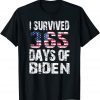 I Survived 365 Days Of Biden Sarcastic Anti Biden US FLAG Gift Shirt