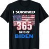 I Survived 365 Days Of Biden Usa Flag Classic Shirt