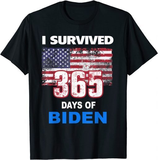 I Survived 365 Days Of Biden Usa Flag Classic Shirt