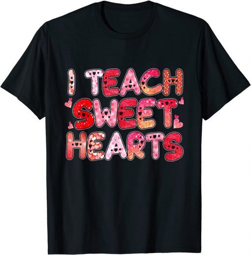 I Teach Sweet Hearts Teacher Valentine's Day Leopard Limited Shirt