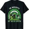 In March We Wear Green Cats Irish St Patrick's Day Rainbow Unisex Shirt