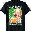 Joe Biden Drinking Team Draft Beer USA Flag St Patrick's Day Gift T-Shirt