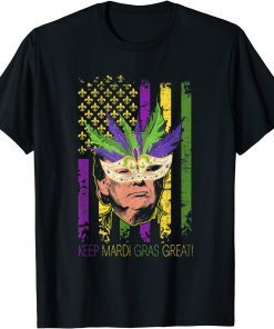 Keep Mardi Gras Great Trump Mardi Gras 2022 USA Flag Classic T-Shirt